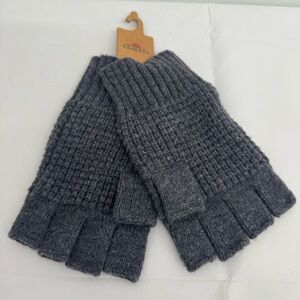 NWT Faherty Waffle Fingerless Glove One Size Charcoal Heater Unisex New